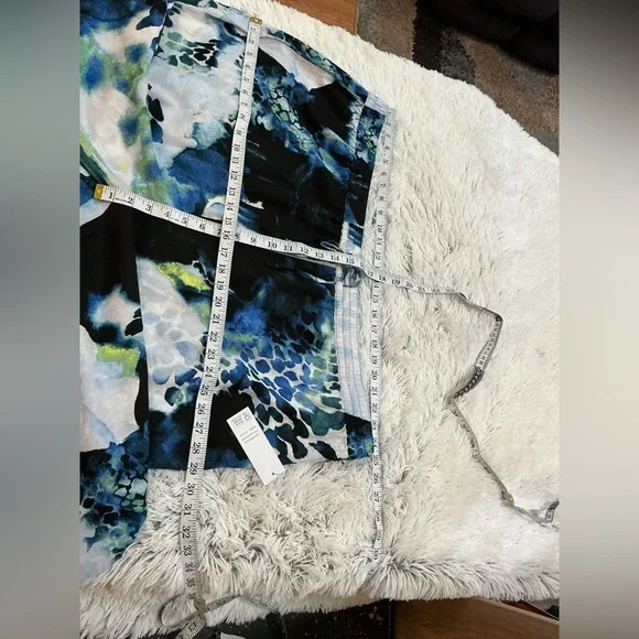 DKNY tie dye wide leg linen cropped ankle pant Women’s size 3X - Picture 8 of 10